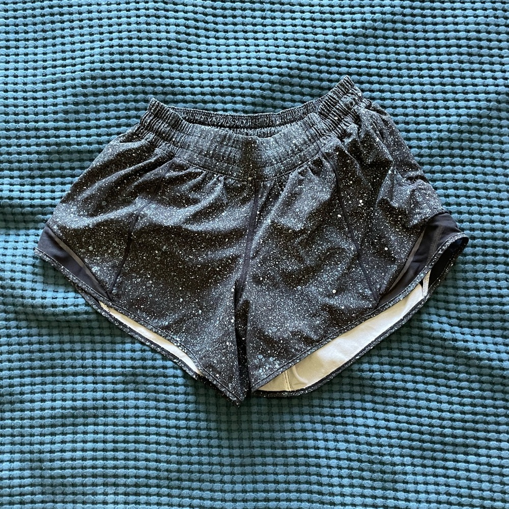 Lululemon Athletica Black Sparkle Athletic Shorts